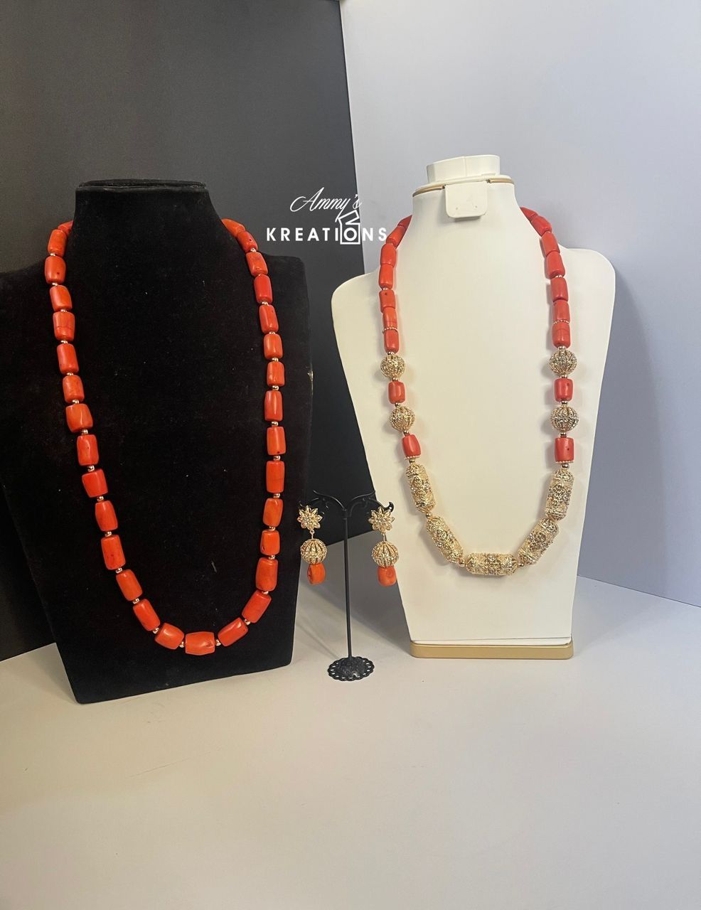 Original Coral Couple Necklace Bead