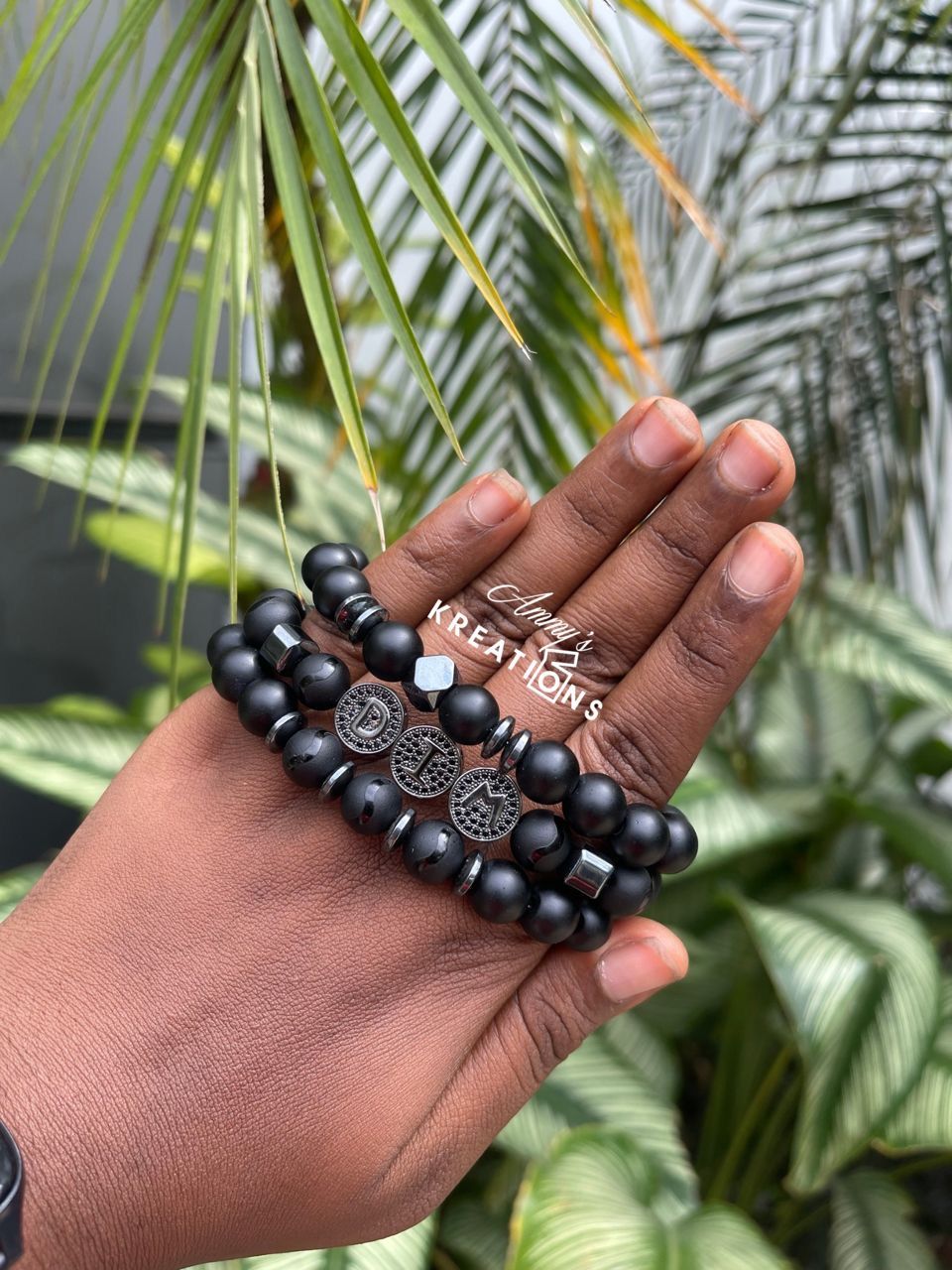 Customized Black Bracelets