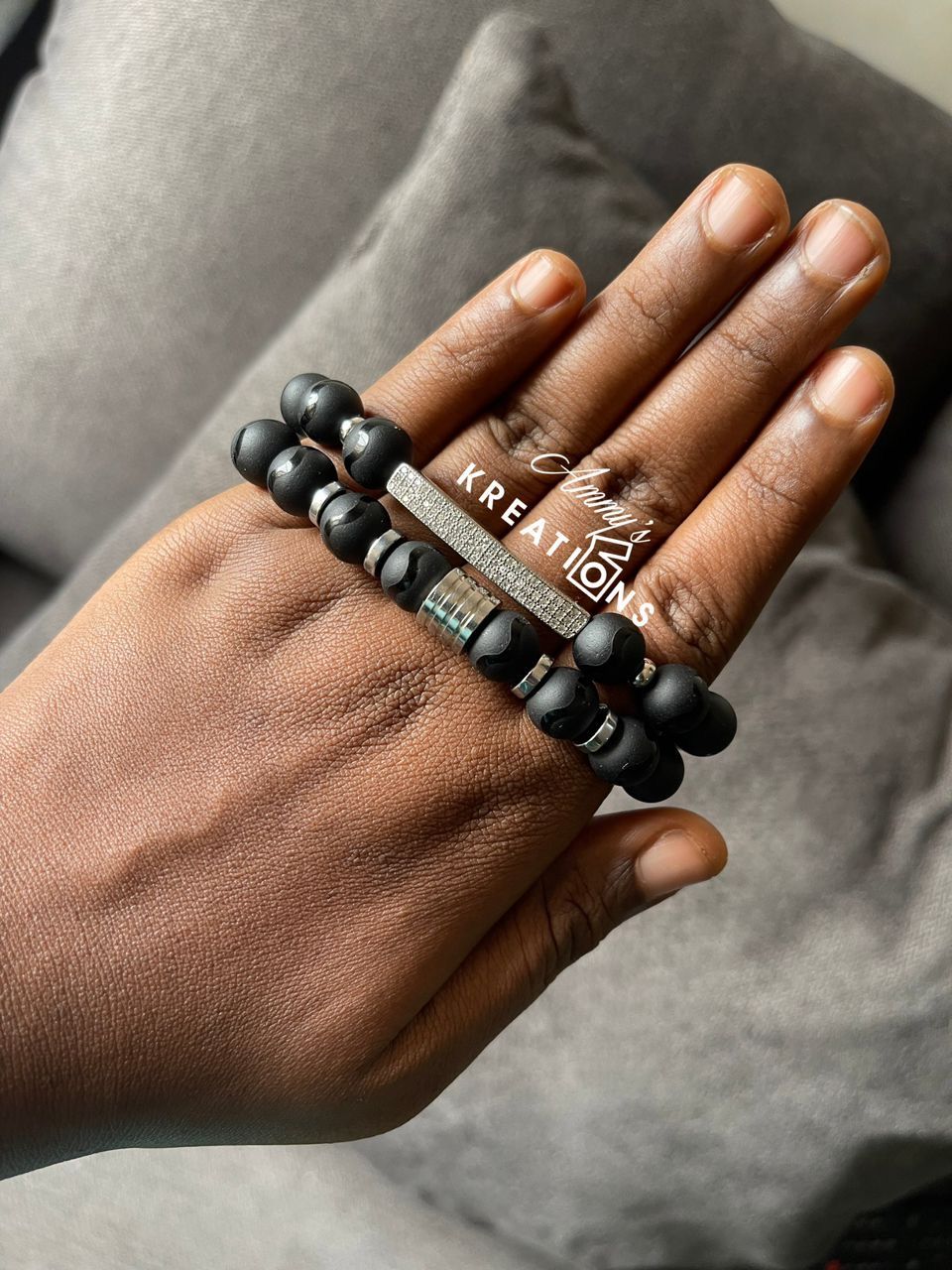 Black Bracelet Set